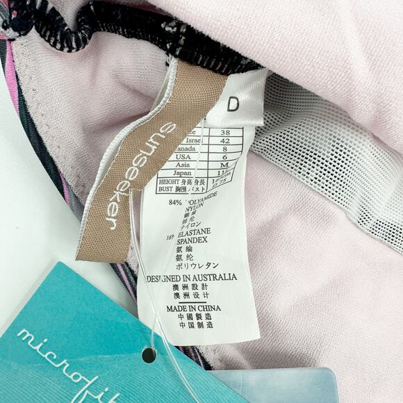 NEW Sunseeker Australia Striped One Piece Bathing Suit Underwire D Cup Size 6 - Picture 8 of 10